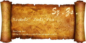 Szabó Zsófia névjegykártya